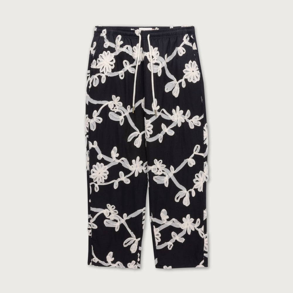 FLORAL RIBBON ANKLE PANT