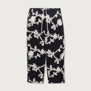 FLORAL RIBBON ANKLE PANT