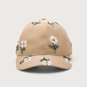 FLOWERS BEADED 6 PANEL CAP