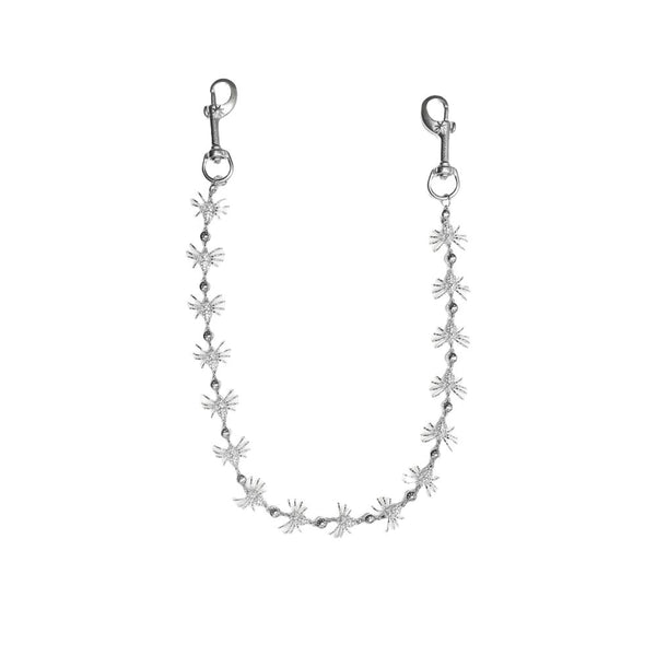 Spider Wallet Chain - Stainless Steel with stones