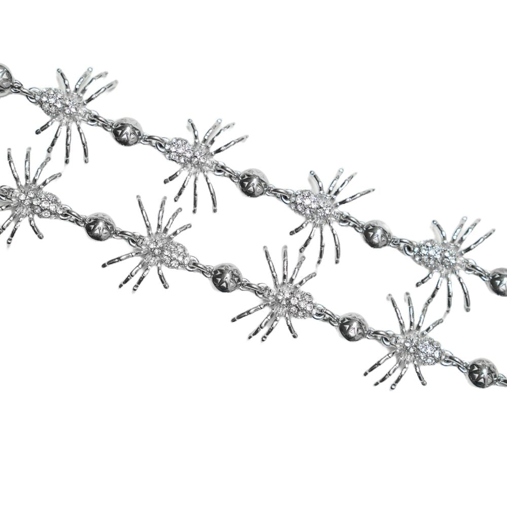 Spider Wallet Chain - Stainless Steel with stones