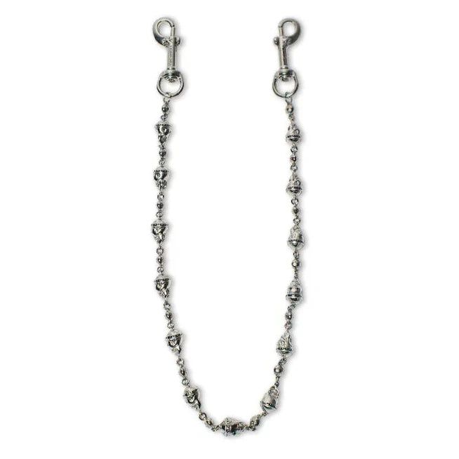 Silver Skull Wallet Chain - No Stones