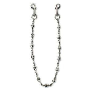 Silver Skull Wallet Chain - No Stones