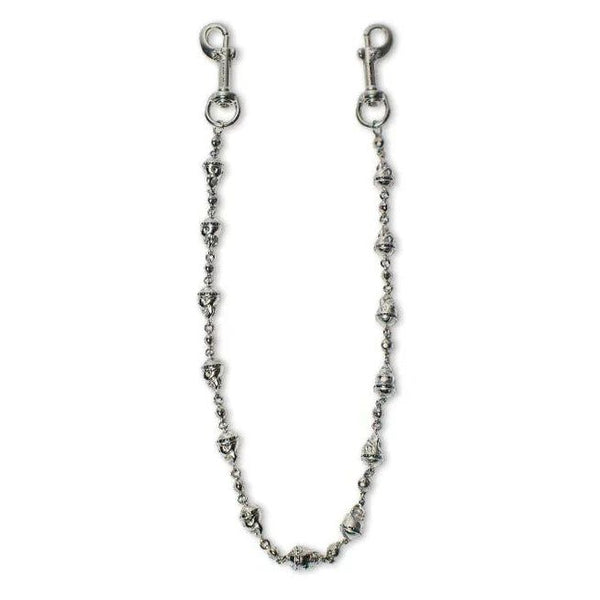 Silver Skull Wallet Chain - No Stones