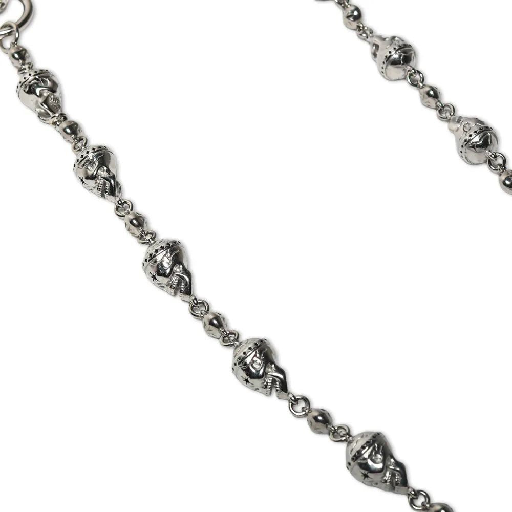 Silver Skull Wallet Chain - No Stones