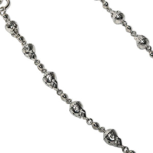 Silver Skull Wallet Chain - No Stones
