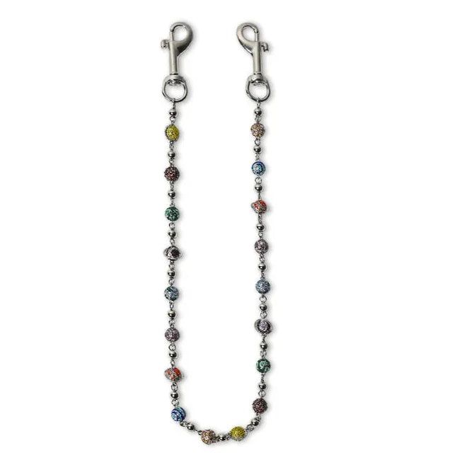 Silver Planet Wallet Chain - Multicolor