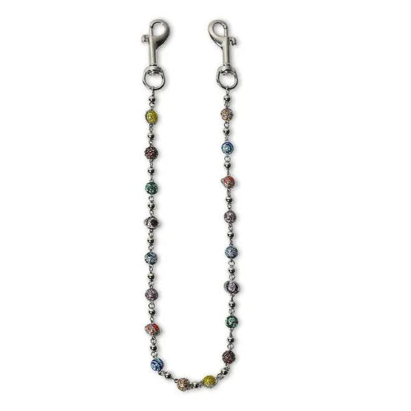 Silver Planet Wallet Chain - Multicolor