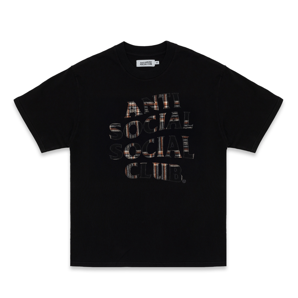 PLAID APPLIQUE TEE