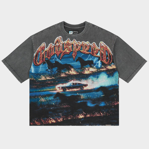 Horsepower T-shirt (Grey Wash)