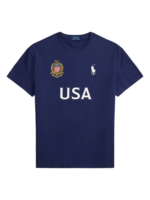 Polo Men's Classic Fit USA T Shirt Navy