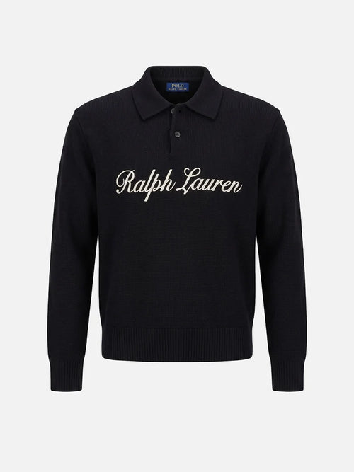 Long-Sleeve Wool/Alpaca Blend Ralph Lauren Logo Ruby Polo Sweater(Relaxed)
