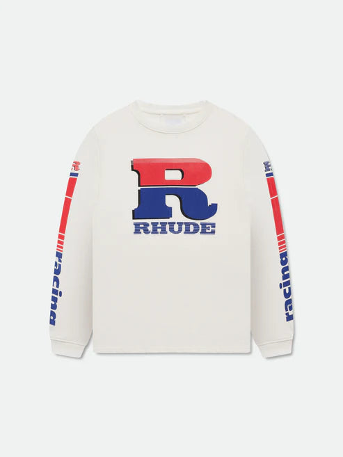 Rhude Split Petrol Logo LS Tee