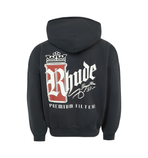 Rhude Fumar 91 Zip-Up Hoodie Vintage Black