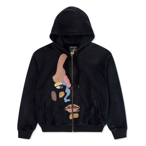 Side Eye Face Hoodie [Black]