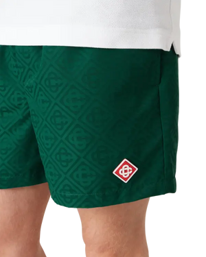 Monogram Jacquard Swim Shorts Green