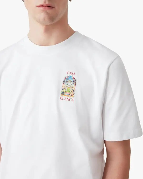 Tennis Landscape Classic T-Shirt Bright White Jersey