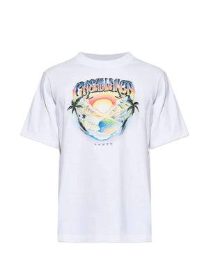 White Airspray Oversized Short Sleeve T‑Shirt