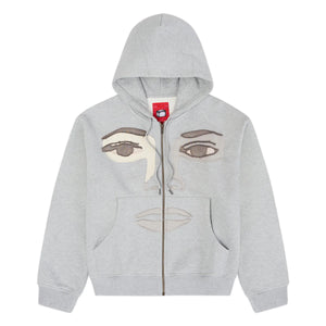 Face Hoodie [Stone Gray]