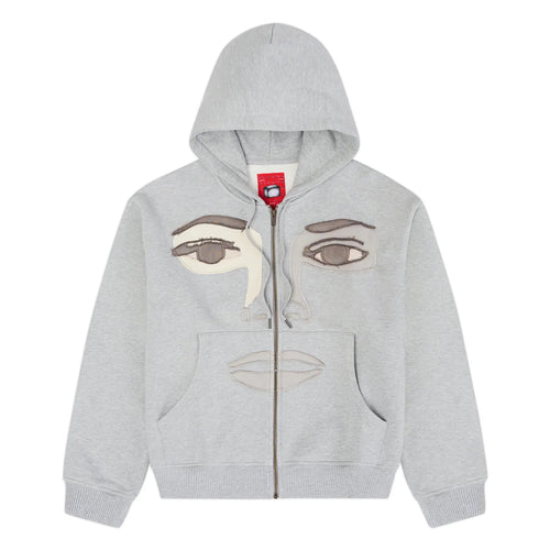 Face Hoodie [Stone Gray]