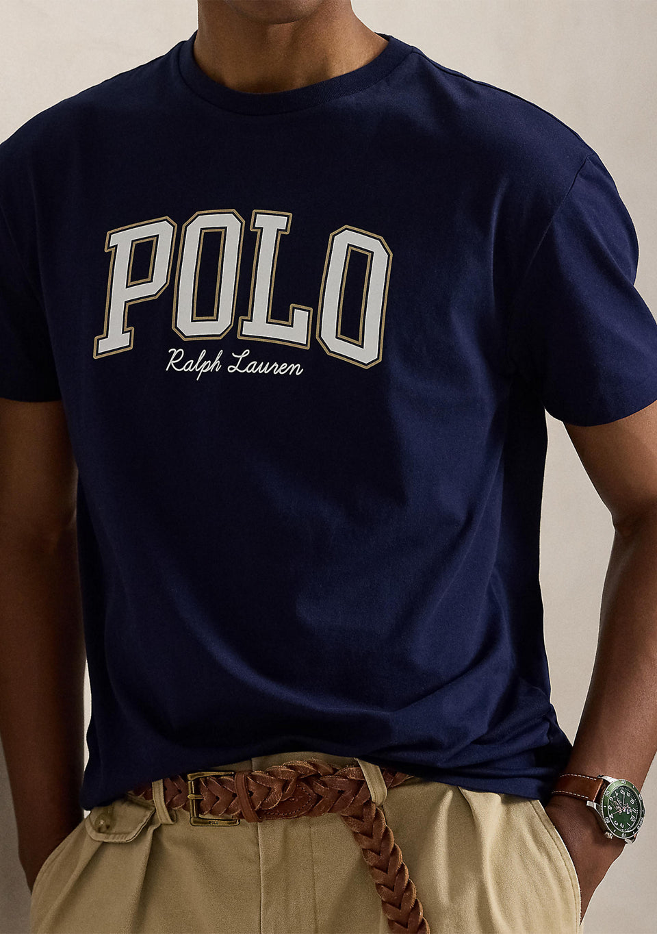 Classic Fit Logo Jersey T-Shirt Navy