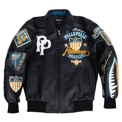 Pelle Pelle Mens American Bruiser Jacket Black