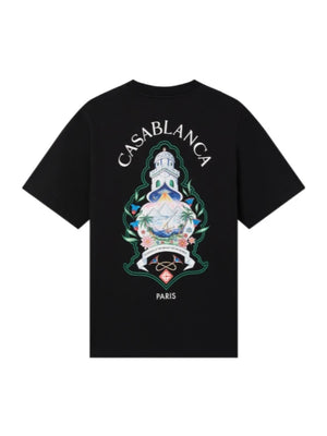 Casablanca Hotel Emblem Black Jersey Classic T Shirt