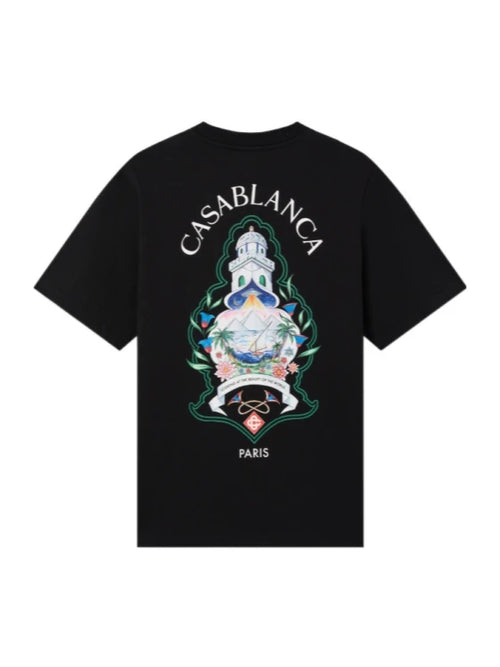 Casablanca Hotel Emblem Black Jersey Classic T Shirt