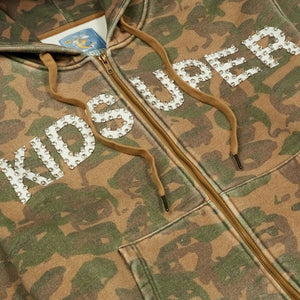 Face Camo Hoodie Dark Green