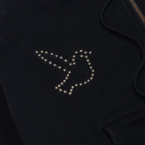 Eye Studded Hoodie Black