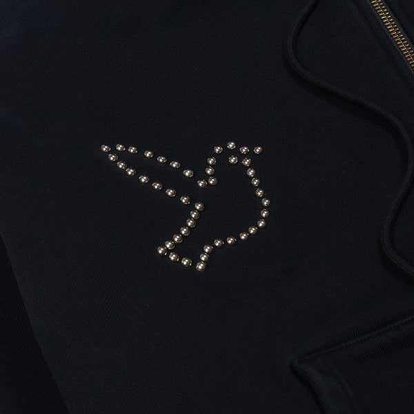 Eye Studded Hoodie Black