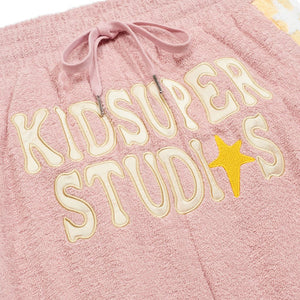 Terrycloth Stars Shorts Pastel Pink