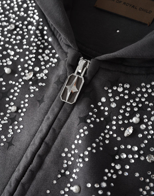 20K Stellar Diamond Hoodie In Gray