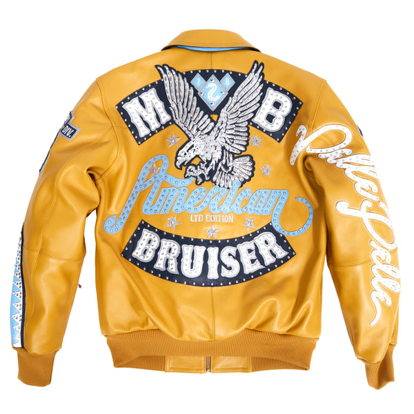 Pelle Pelle Mens American Bruiser Jacket Yellow