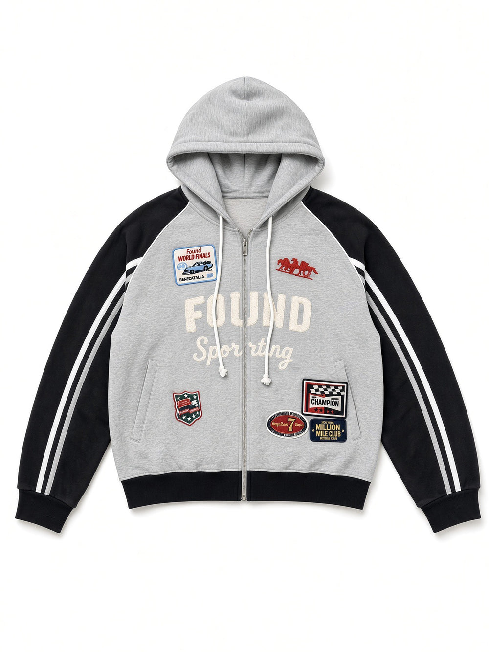 Racer Hoodie Vintage Grey