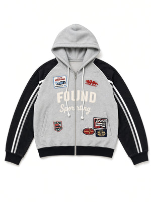 Racer Hoodie Vintage Grey