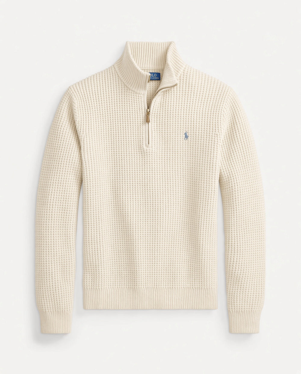 Waffle-Knit Wool-Cotton Sweater