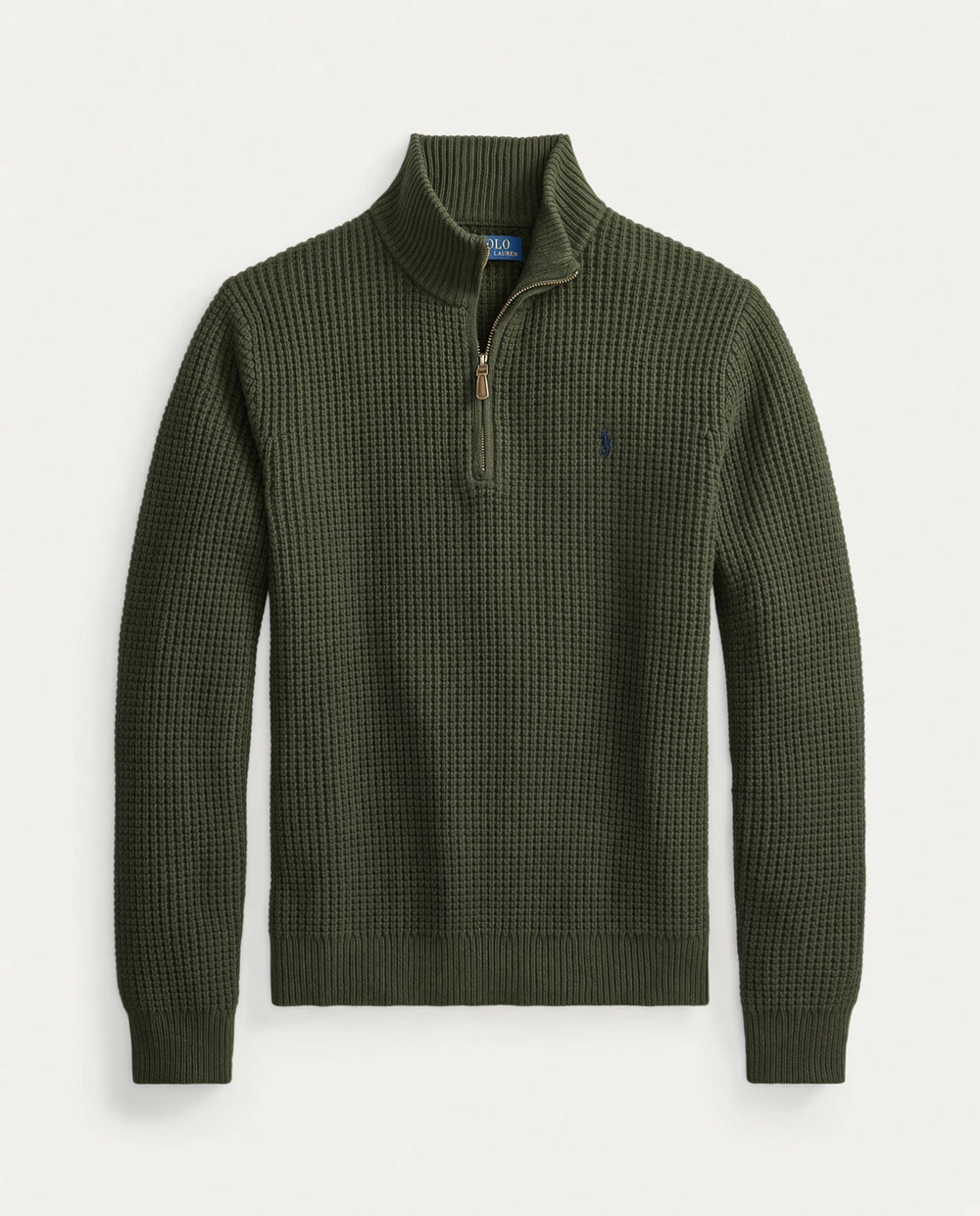 Waffle-Knit Wool-Cotton Sweater