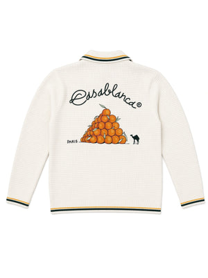 Pyramid of Oranges Chrochet Long Sleeve