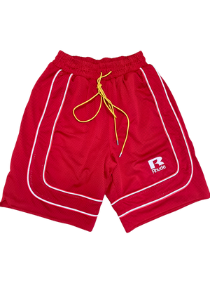 RHUDE Mesh Piping Short Baggy Red/White