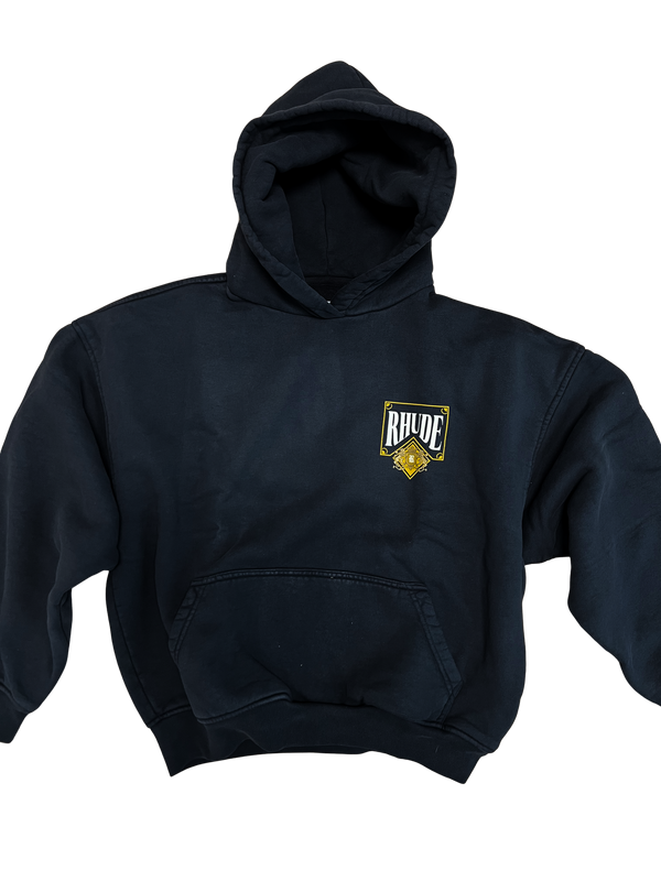 RHUDE PLAYING CARD HOODIE VINTAGE BLACK