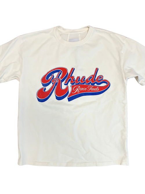 Rhude Pit Stop Tee Vintage White