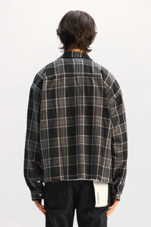 Cropped Flannel Shirt