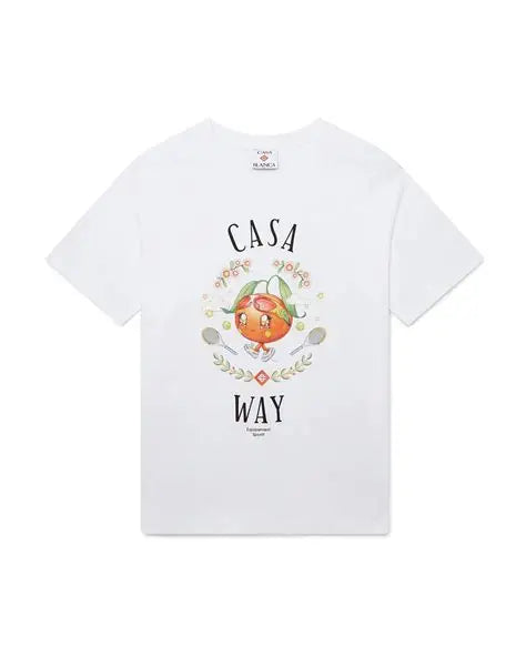 Casa Way Orange T-Shirt Bright Washed Jersey
