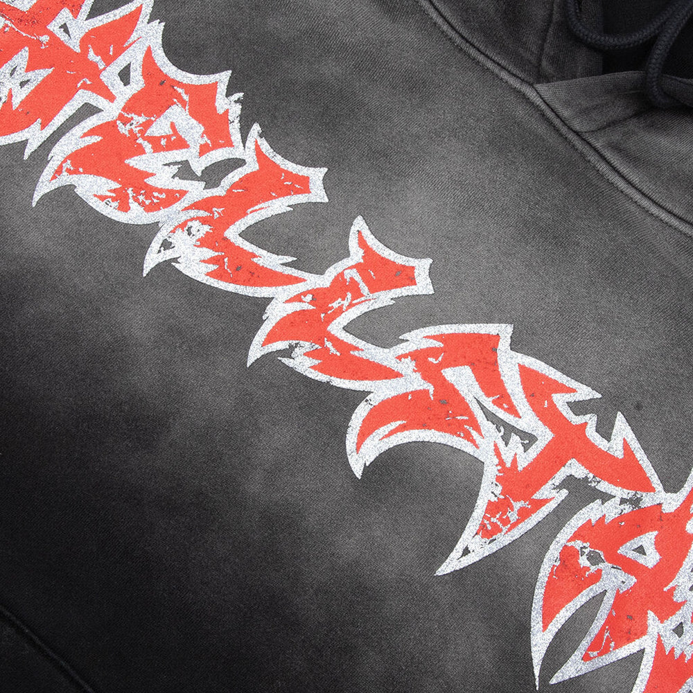 Stars Shine Graffiti Hoodie Black/Red