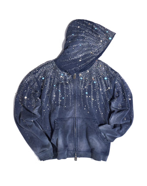 20K Stellar Diamond Hoodie In Blue