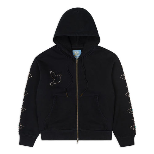 Eye Studded Hoodie Black