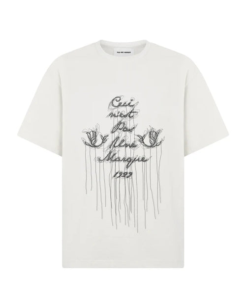 Ceci N'est Pas Une Marque Hand-Embroidered Scribble Tee Shirt
