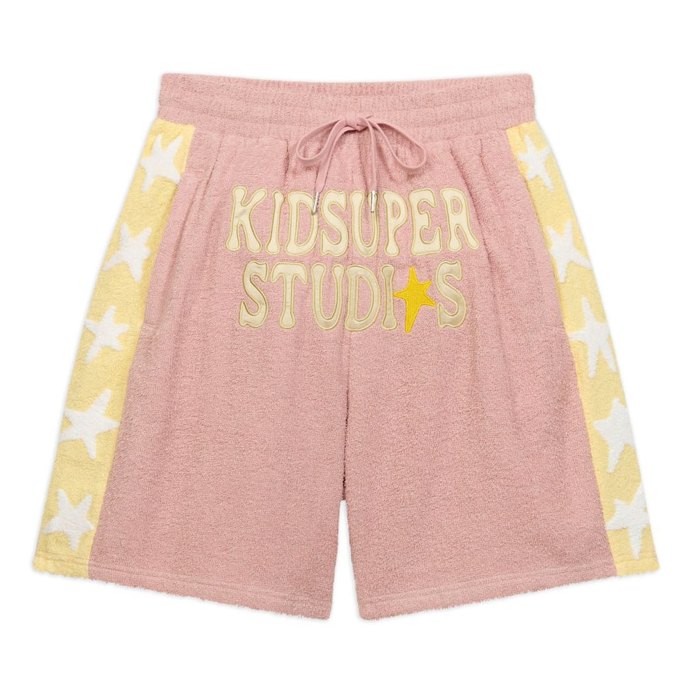 Terrycloth Stars Shorts Pastel Pink
