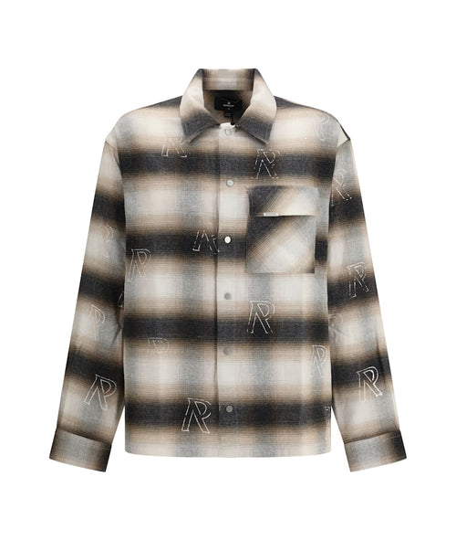 All Over Initial Flannel Shirt